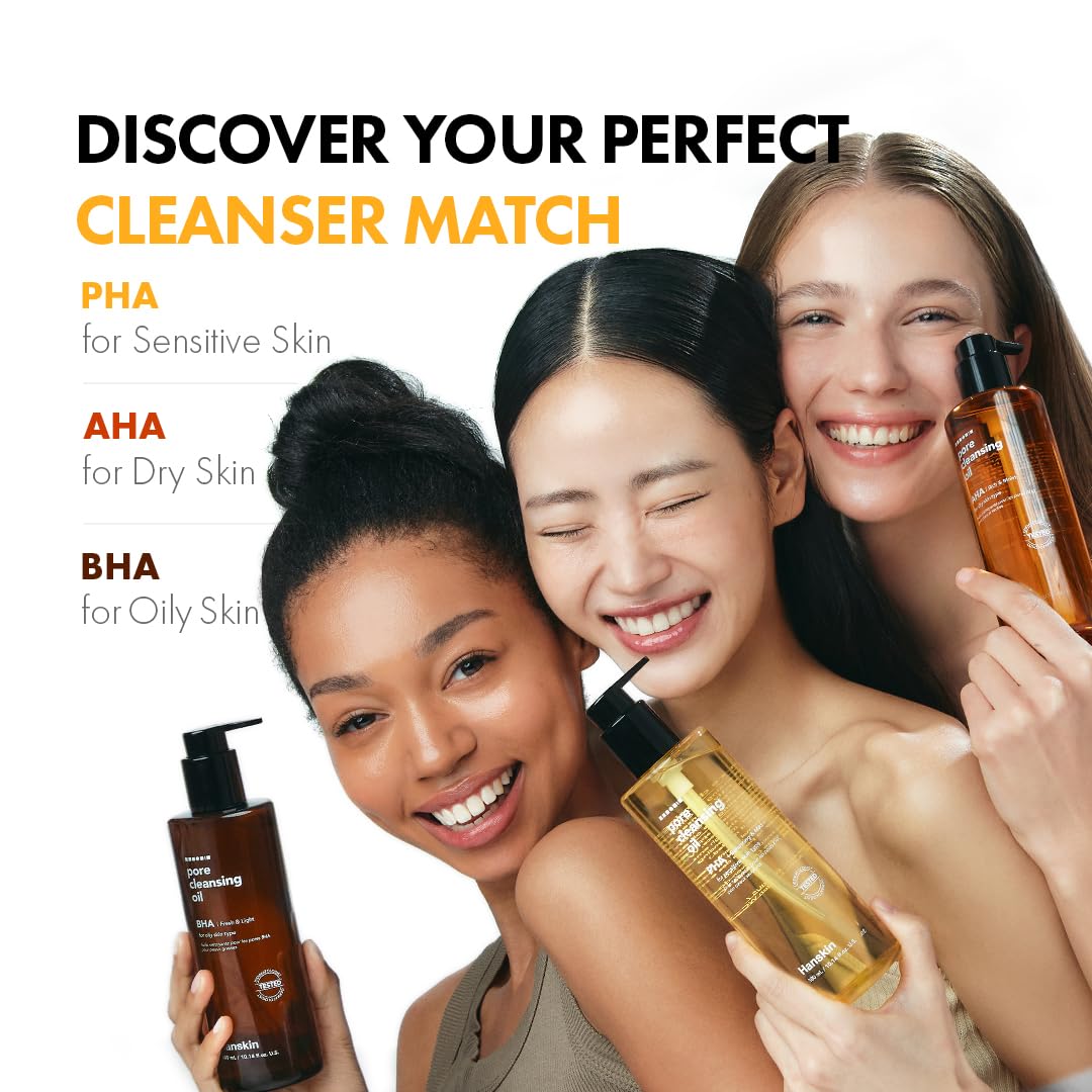 Hanskin bathroom lifestyle setup showing product in a daily skincare routine