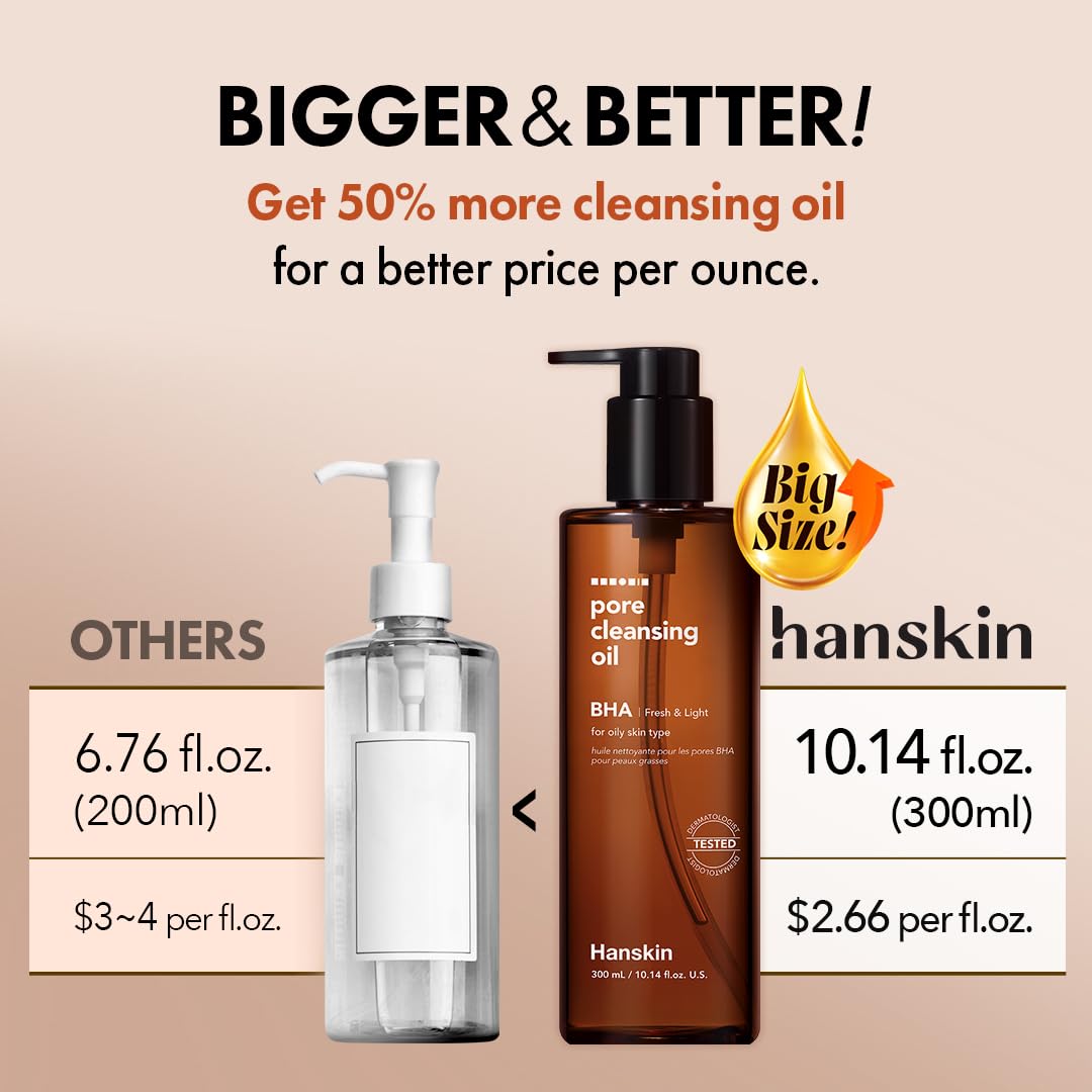 Hanskin bottle in hand for scale showing generous XL volume benefit