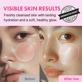 hanskin foam on hand demonstrating cushiony texture for sensitive skin benefit