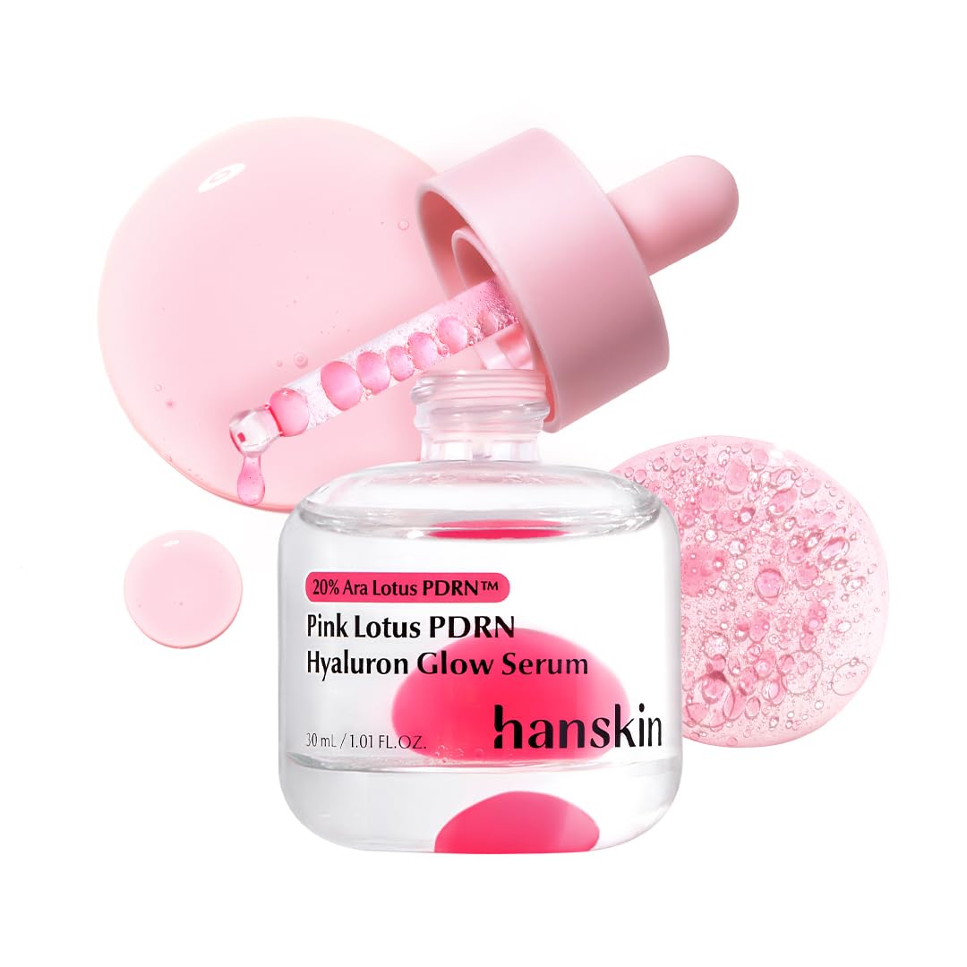 Hanskin front packaging showing bottle and pink glow benefit