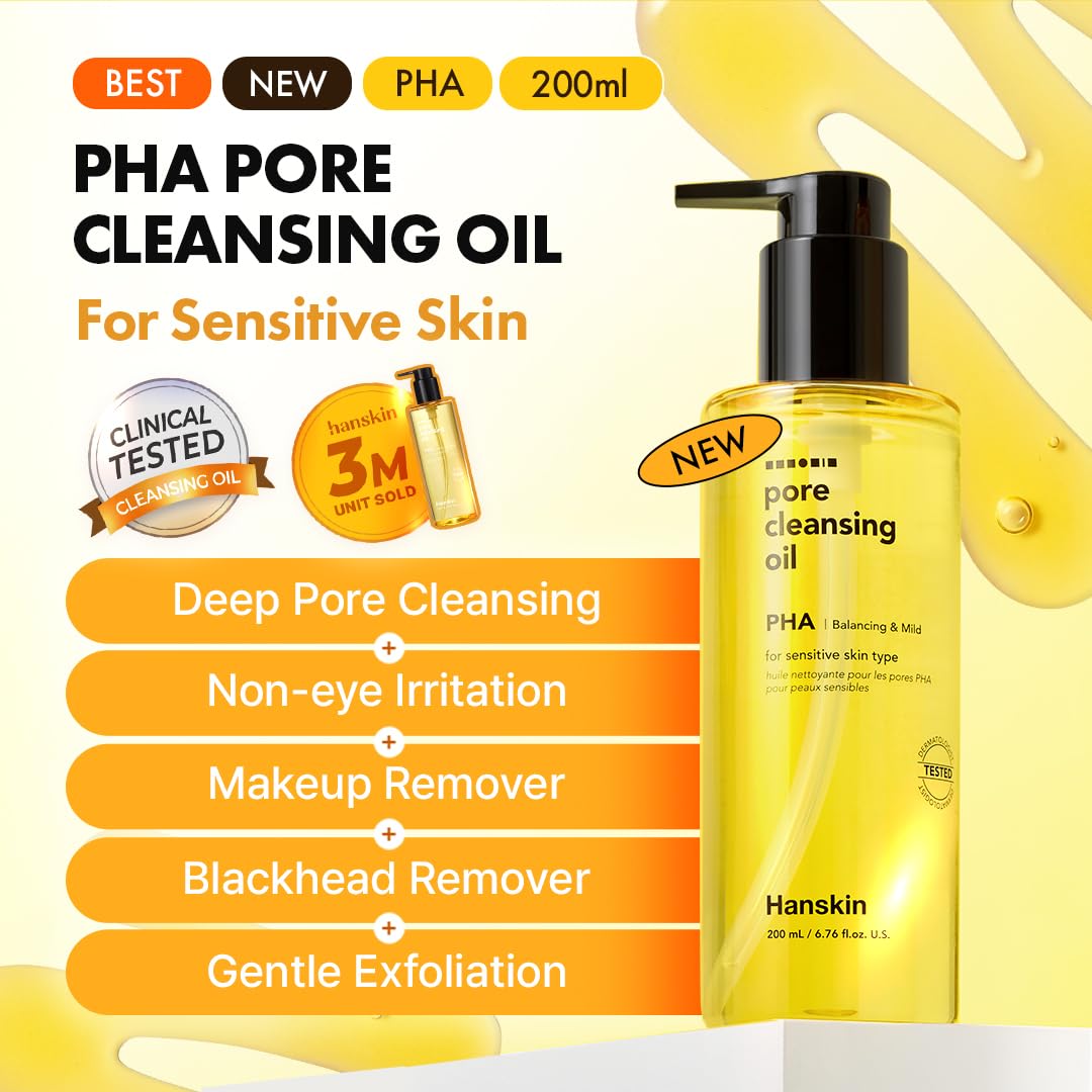 Hanskin gel-oil texture closeup illustrating lightweight spreadability benefit