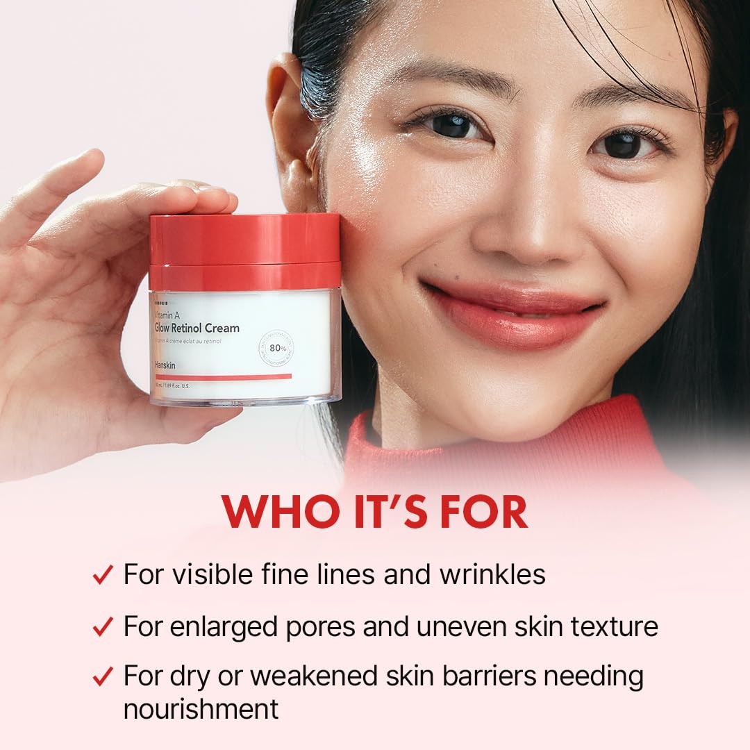 Hanskin open jar top view revealing creamy consistency and nourishing benefit