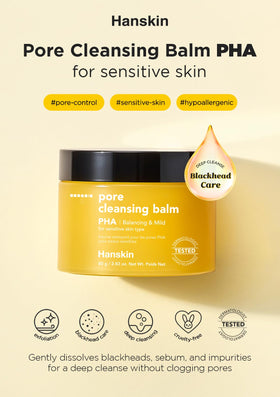 Hanskin texture close-up of melting balm showing smooth oil conversion benefit