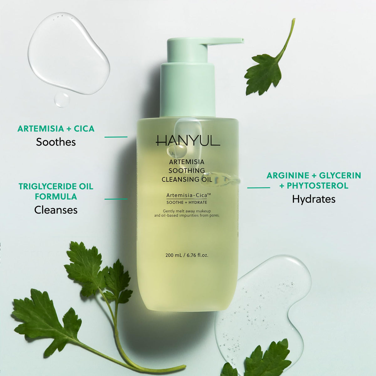 Hanyul texture transformation oil-to-milk demonstrating gentle cleansing