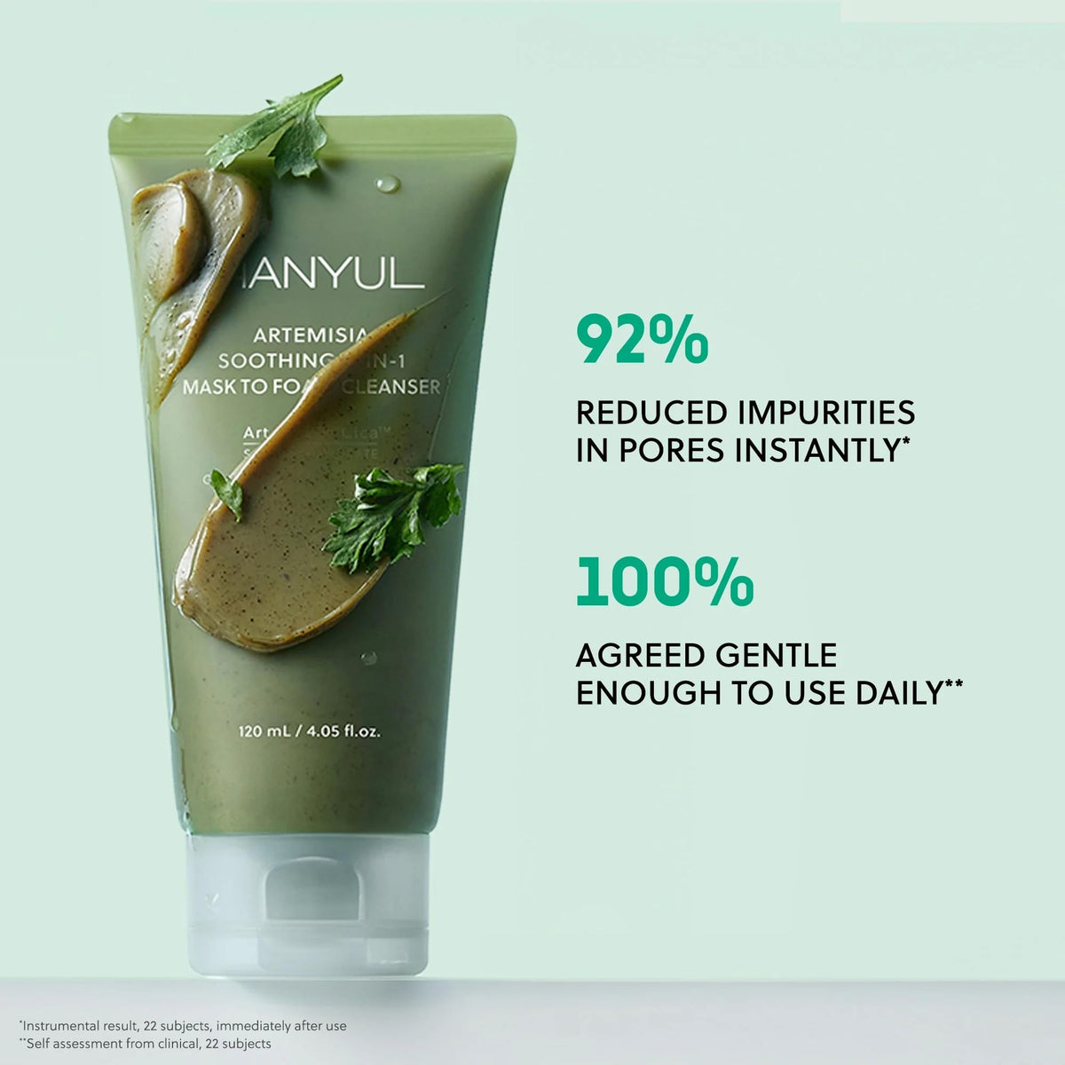 Hanyul Artemisia powder in bowl highlighting natural soothing ingredient