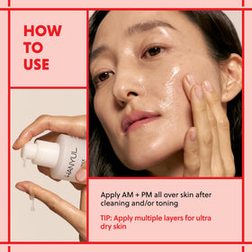 Hanyul packaging label detail emphasizing ingredient transparency and benefits