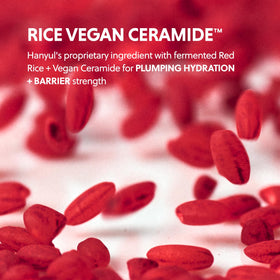 Hanyul label close-up showing vegan ceramide complex and barrier support