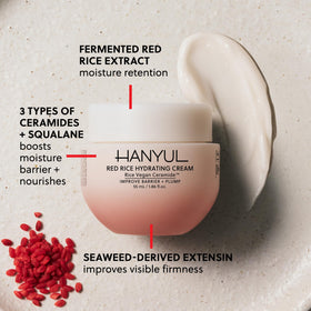 Hanyul cream texture close-up demonstrating smooth absorbency