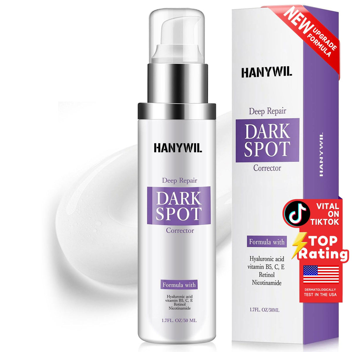 HANYWIL front packaging showing bottle and label, clear branding and benefits