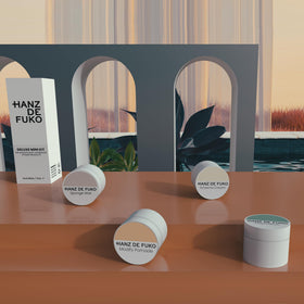 Hanz de Fuko morning grooming scene with kit showing quick styling benefit