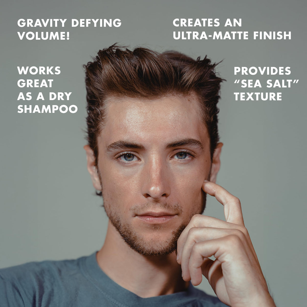 Hanz de Fuko before and after hair demonstrating added texture and volume