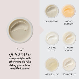 Hanz de Fuko used with other styling products to boost hold and finish