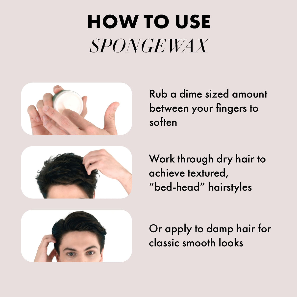 Hanz de Fuko styled dry hair showing separated texture and natural finish benefit