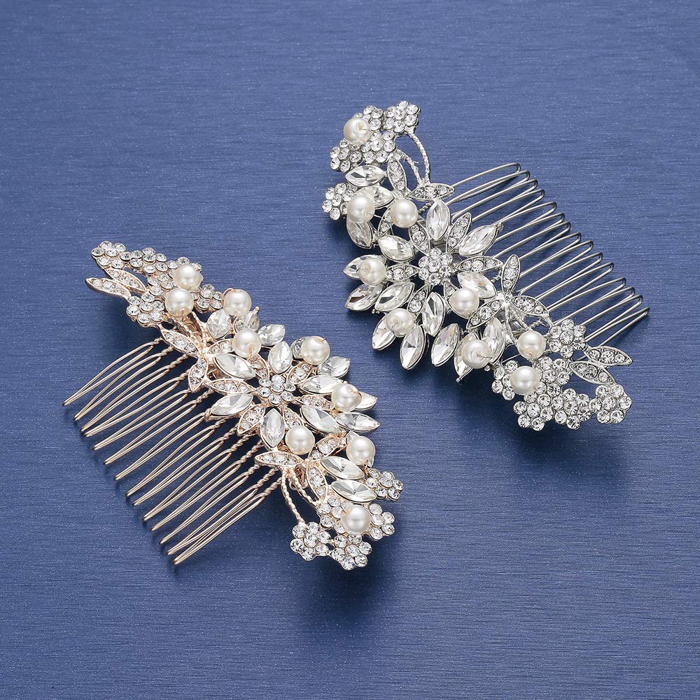 Hapibuy comb worn by bride at reception illustrating formal styling
