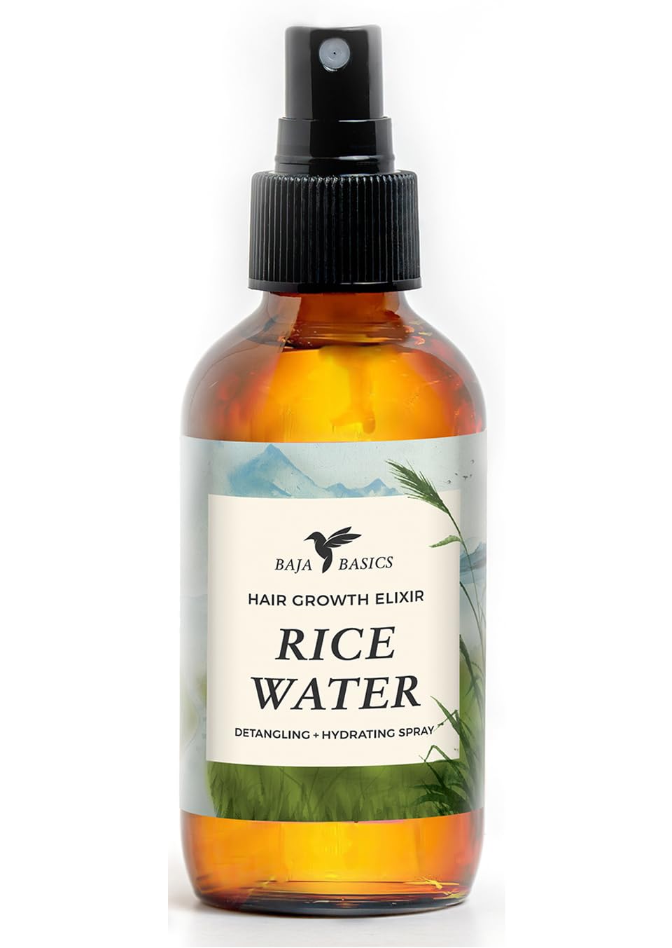 HAPPIE HUMMINGBYRD front packaging showing rice water benefits and compact 4oz size