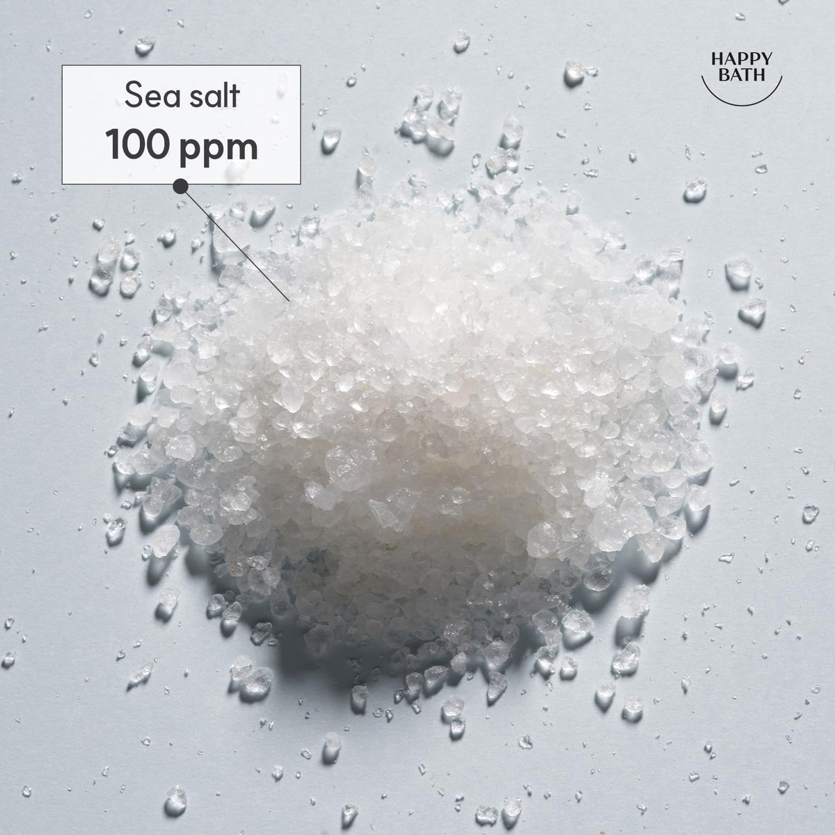 happy bath close-up of cellulose beads showing gentle exfoliation benefit