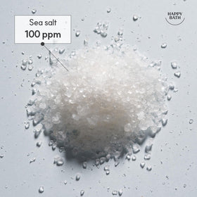 happy bath close-up of cellulose beads showing gentle exfoliation benefit