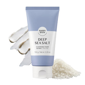 happy bath front packaging showing product and benefit of deep cleansing