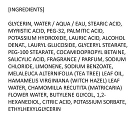 HAPPY BATH side label close-up listing ingredients and safety