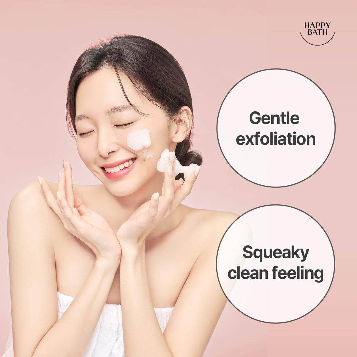 HAPPY BATH tea tree extract visual emphasizing oil-control benefit