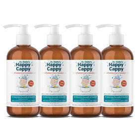 Happy Cappy front bottle showing label and pack details, clear benefit