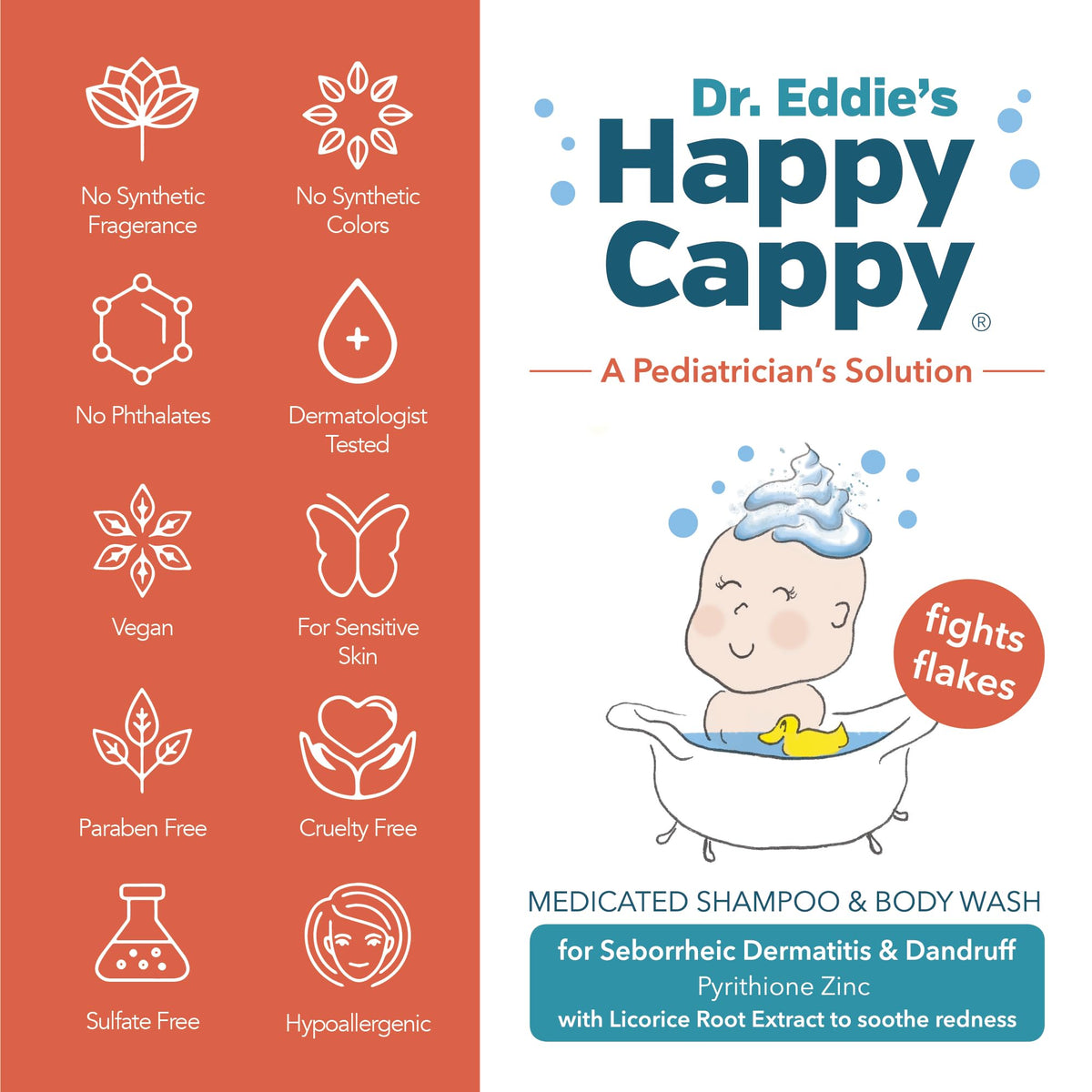 Happy Cappy being massaged into baby scalp to lift flakes and soothe redness