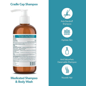 Happy Cappy label ingredient list close-up showing pyrithione zinc and plant-based benefit