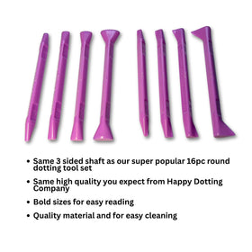 Happy Dotting Company engraved size numbers for precise tip selection