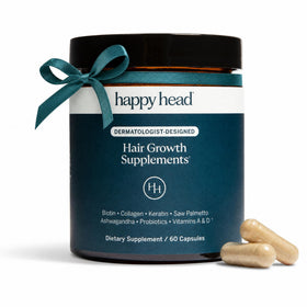 Happy Head front packaging showing bottle and label for easy identification