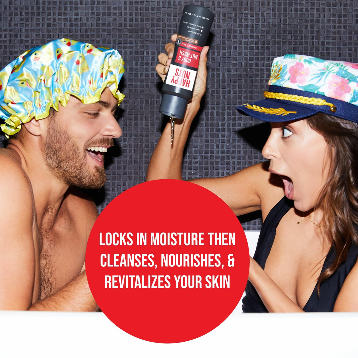 HAPPY NUTS back label with ingredients list and clear usage info