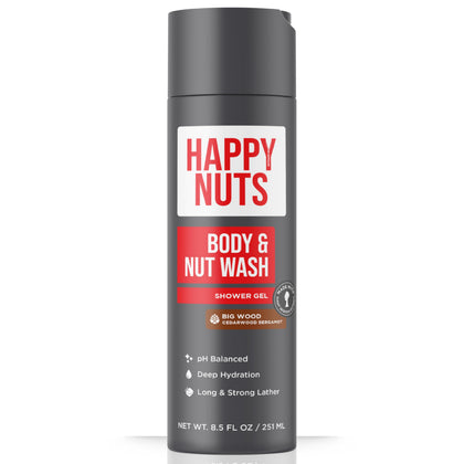 HAPPY NUTS front packaging showing bottle and clear branding for easy identification