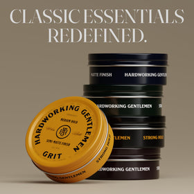 Hardworking Gentlemen natural ingredient close-up featuring shea butter and clay for conditioning benefit