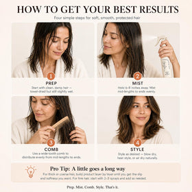 Harmonize Beauty used in salon styling to detangle and protect hair benefit