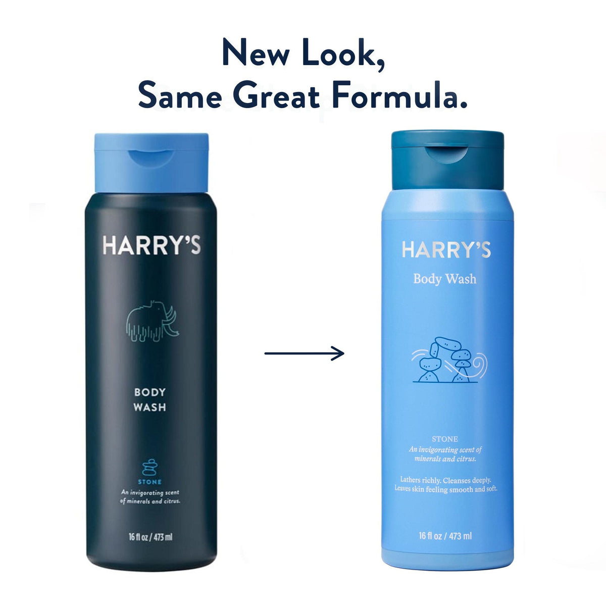 Hand holding 16 fl oz Harry's bottle to show true size and value