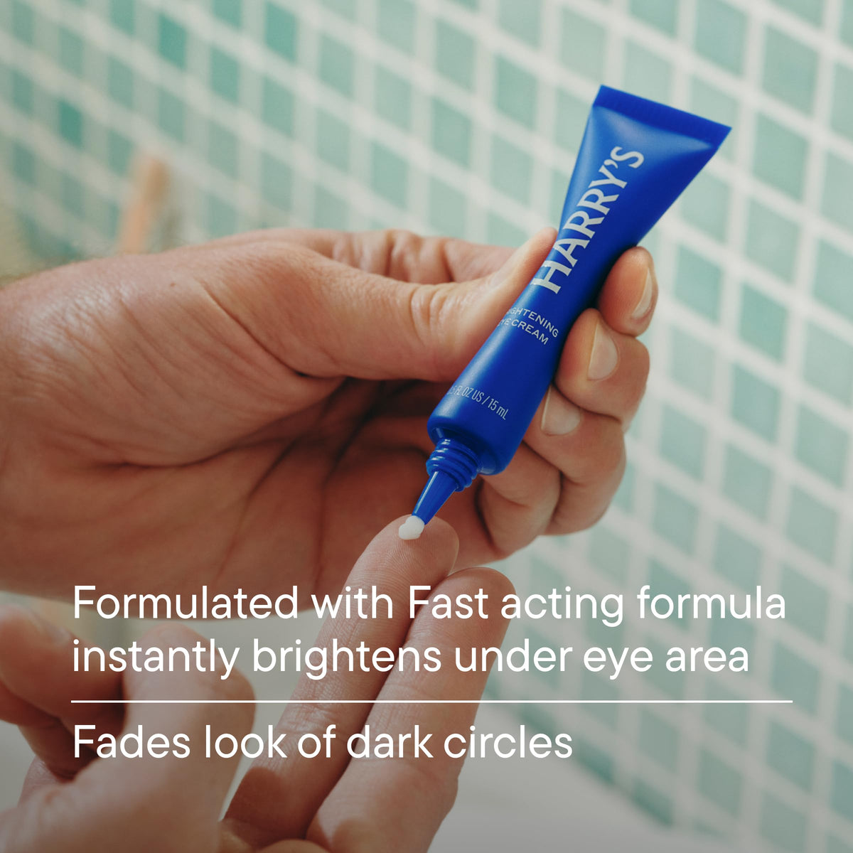Harry's application demo patting under eye for gentle absorption benefit