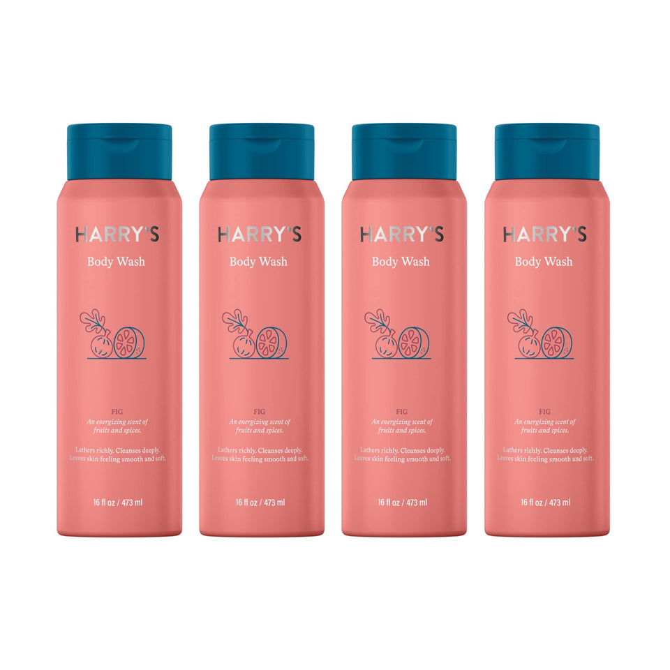 Harry's front bottle packaging showing product and brand benefits