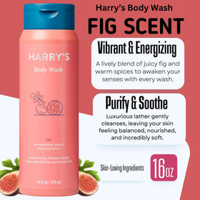 Harry's Fig bottle with creamy foam demonstrating rich lather