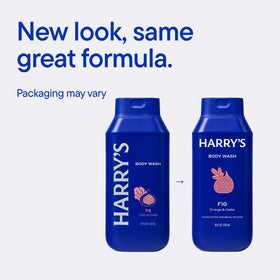 Harry's bottle pump and label detail highlighting easy-dispense design and readability