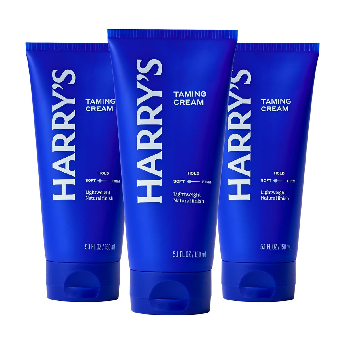 Harry's front packaging showing jar and three-pack benefit