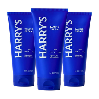 Harry's front packaging showing jar and three-pack benefit