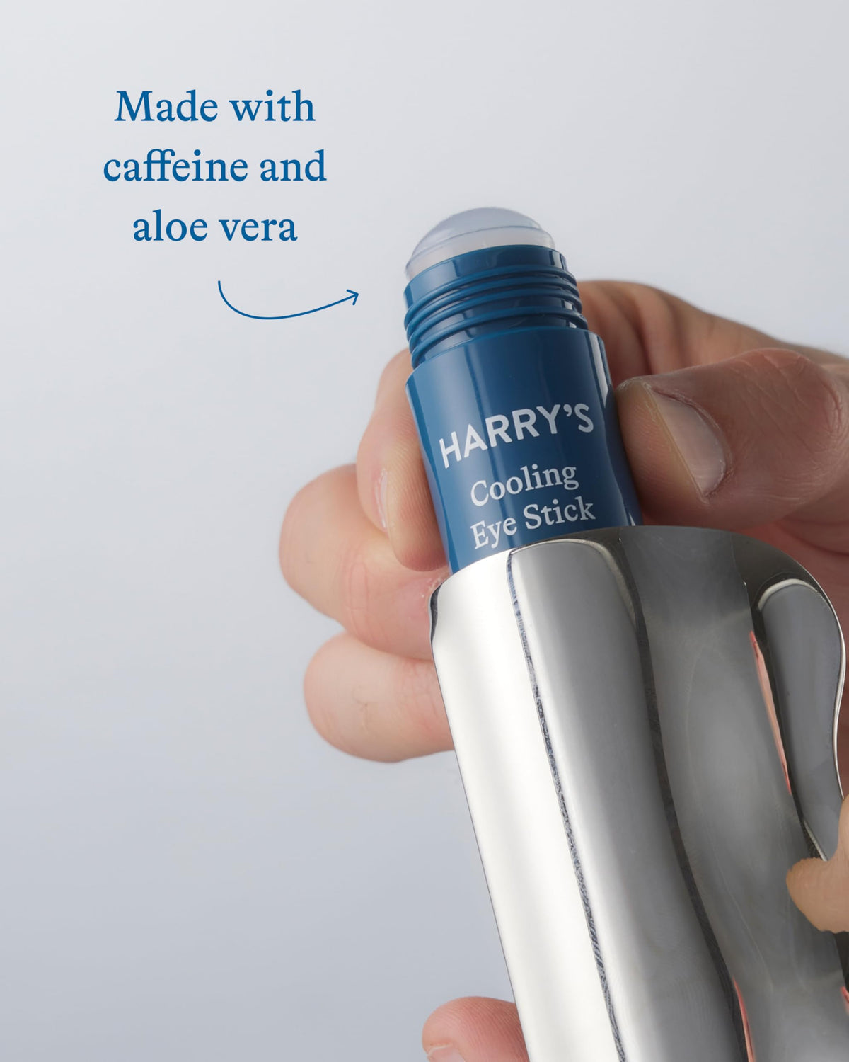 Harry's kit held in hand showing scale and travel-friendly convenience