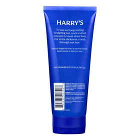 Harry's label close-up revealing product details and ingredient transparency