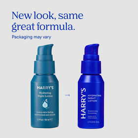 Harry's pump dispensing night lotion demonstrating easy one-to-two pump application and mess-free use