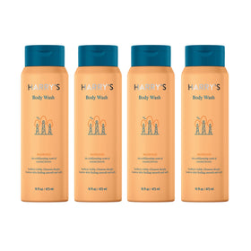 Harry's redwood front packaging showing four bottles and branding, highlighting value