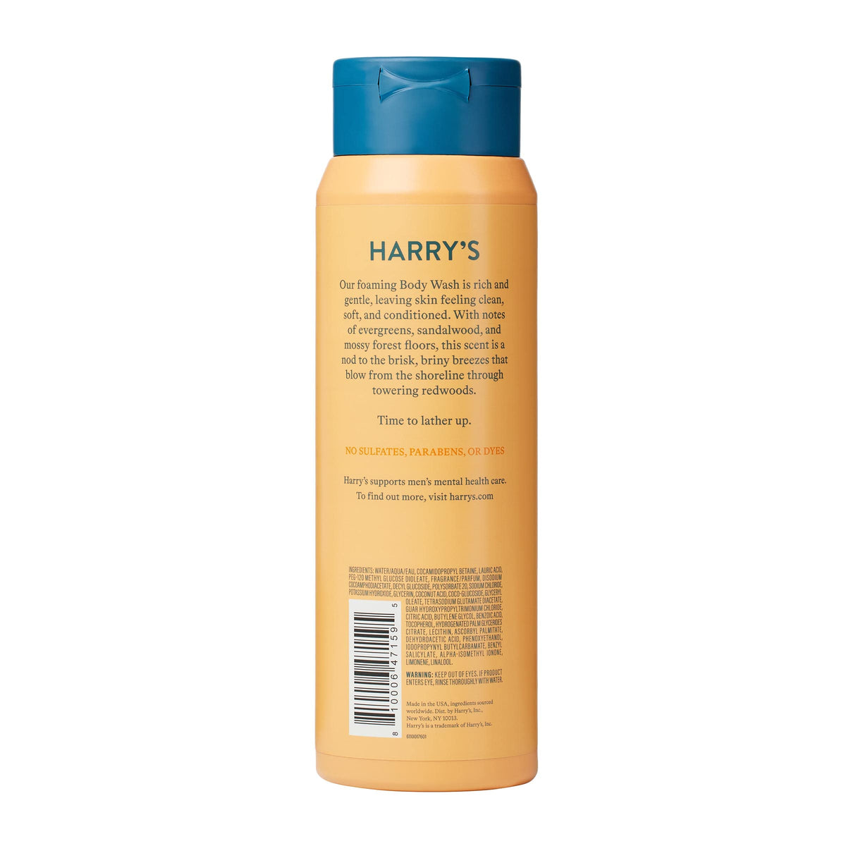 Harry's redwood pump close-up emphasizing easy dispensing and tidy bathroom use