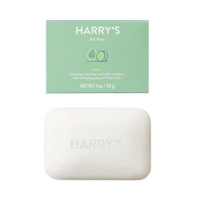 Harry's lathering Shiso soap in hand producing rich foam to demonstrate effective, gentle cleanse