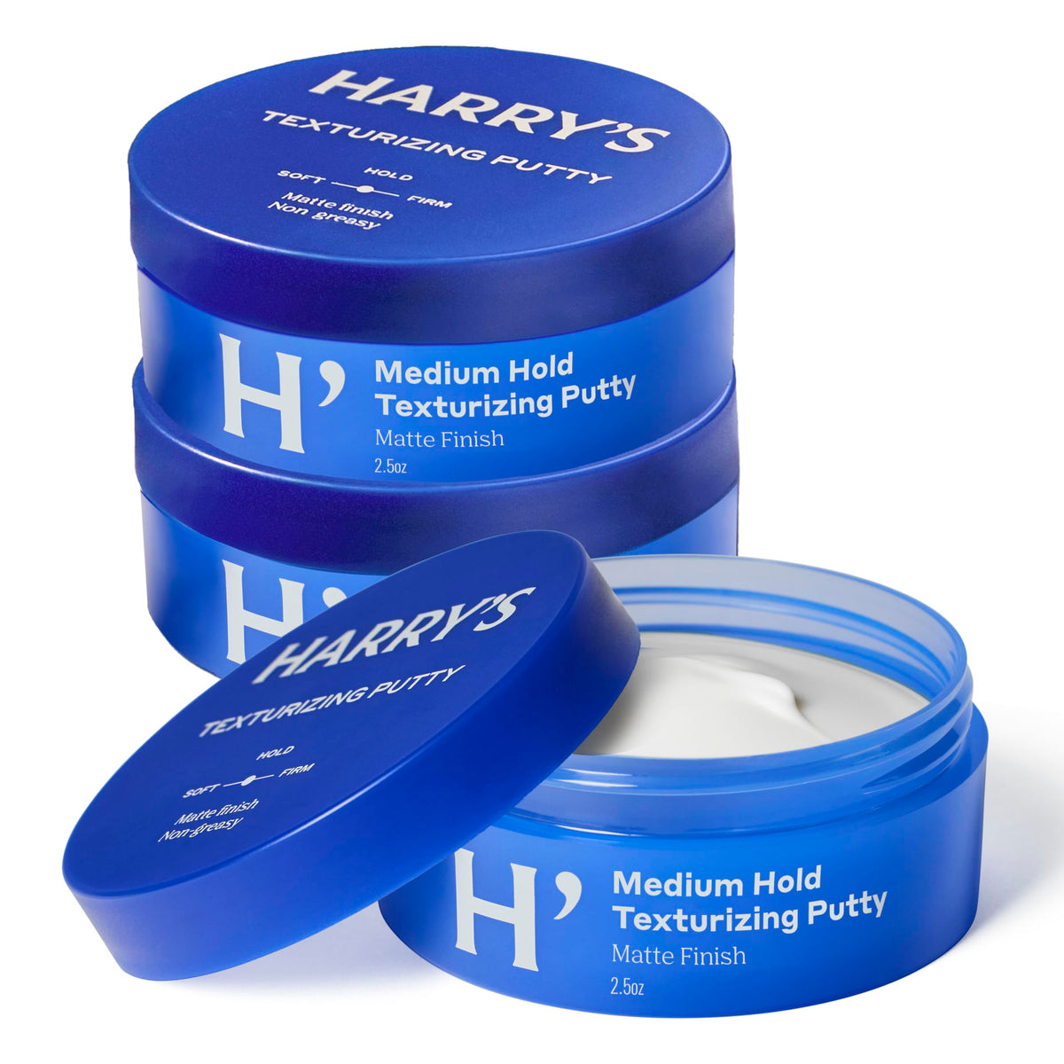 Harry's front packaging showing compact 2.5 oz tub and label benefit
