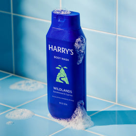 Harry's Wildlands thick lather texture on skin for deep yet gentle cleansing