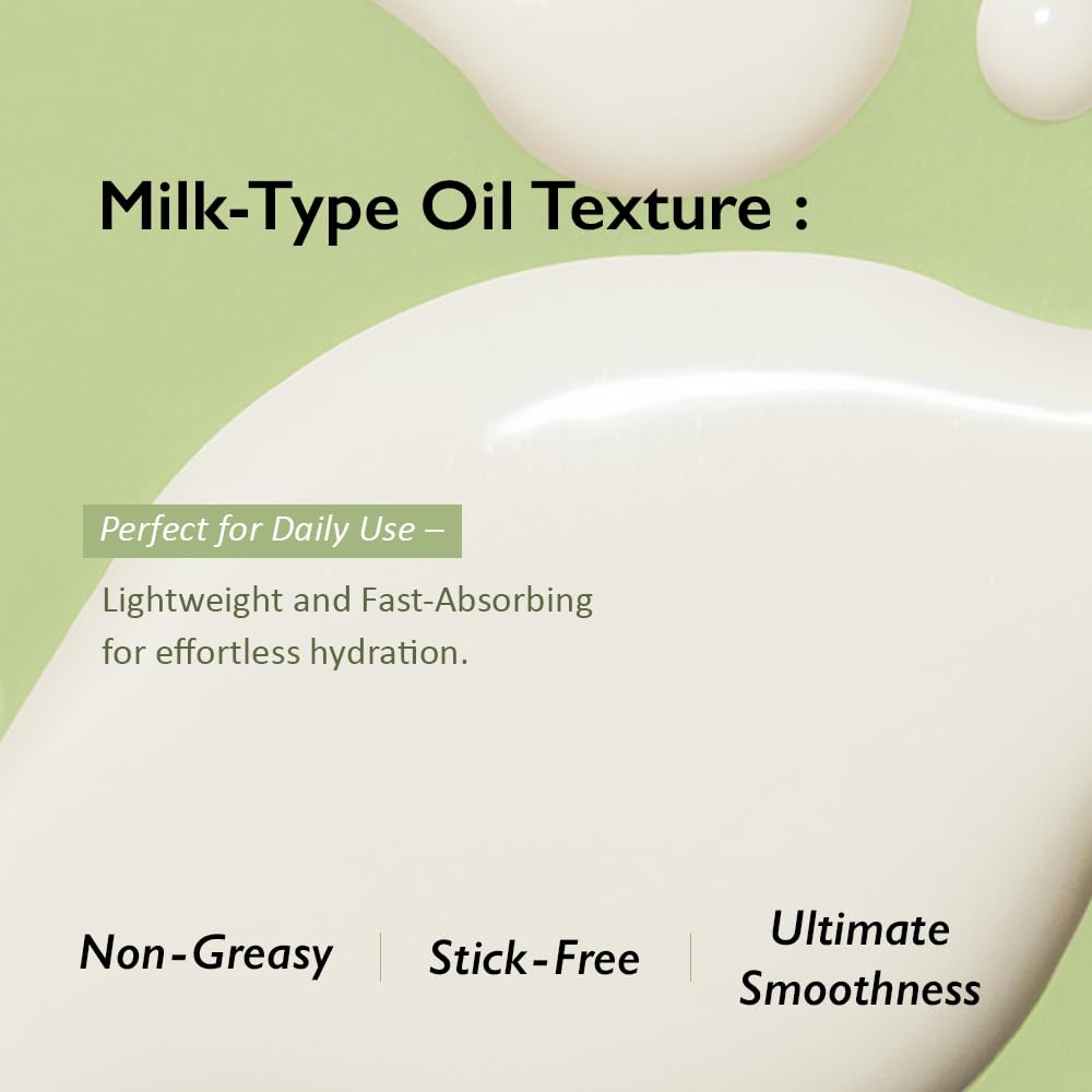 HARUHARU texture close-up pouring lightweight oil for fast absorption