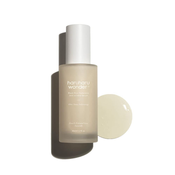HARUHARU front bottle view showing elegant packaging and firming promise
